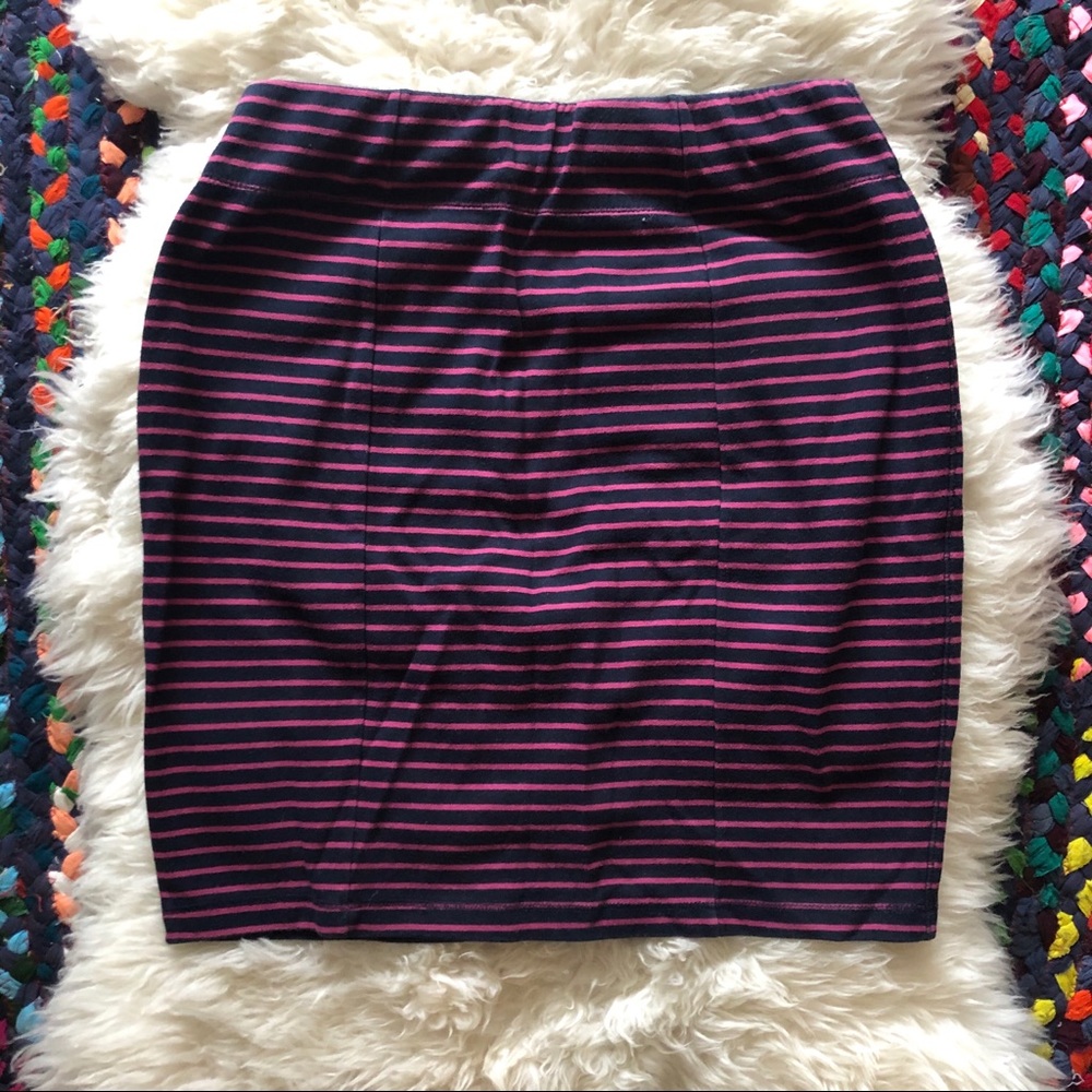 Striped pink & blue tube skirt by Fat Face